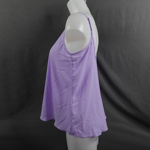 Womens Cami Top Small Sheer Lilac Purple Flowy Corpcore Timeless Capsule - Picture 3 of 11